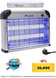 ASPECTEK Candeeiro de insetos elétrico de 20 W | Mata mosquitos elétricos, candeeiro anti-mosquitos, traças, cangurus e muito mais, Candeeiro UV repelente de mosquitos | (Inclui 2 lâmpadas de