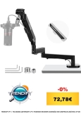 NEEWER Suporte de mesa com braço de microfone de perfil baixo, braço giratório de 360° com amortecimento ajustável, compatível com Shure MV7 SM7B Blue Yeti microfone Podcast Streaming jogos, MS002